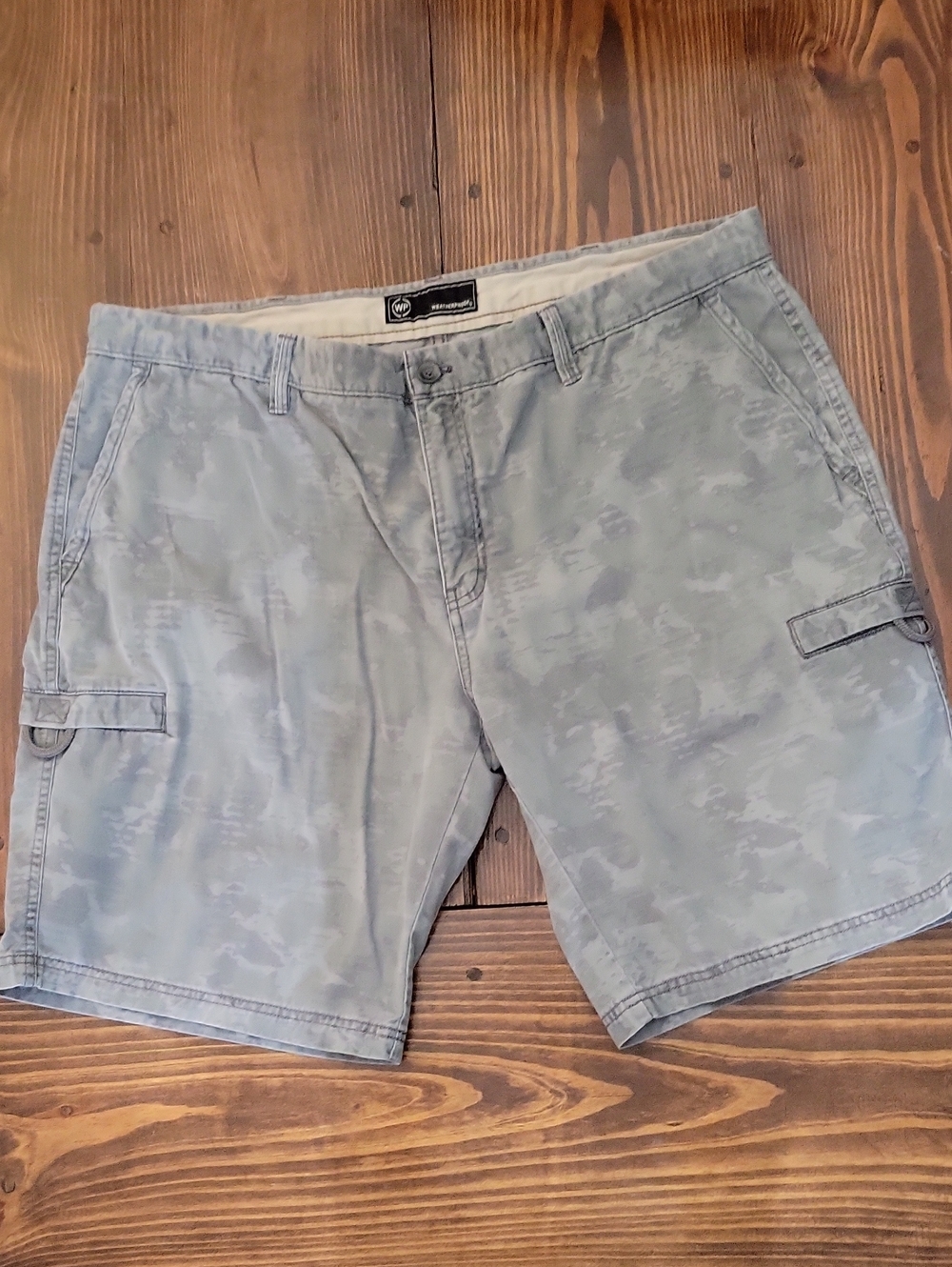 Weatherproof Men's Light Gray Camouflage Cargo Shorts Waist 42 - Picture 1 of 10
